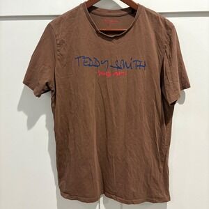 Teddy Smith Since 1989 Brown Graphic Tee Men's Medium Casual Streetwear Shirt